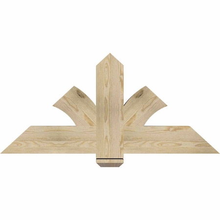 Ekena Millwork Redmond Rough Sawn Timber Gable Bracket, Douglas Fir, 48"W x 22"H x 4"D x 6"F, 11/12 Pitch GBW048X22X0406RED00RDF